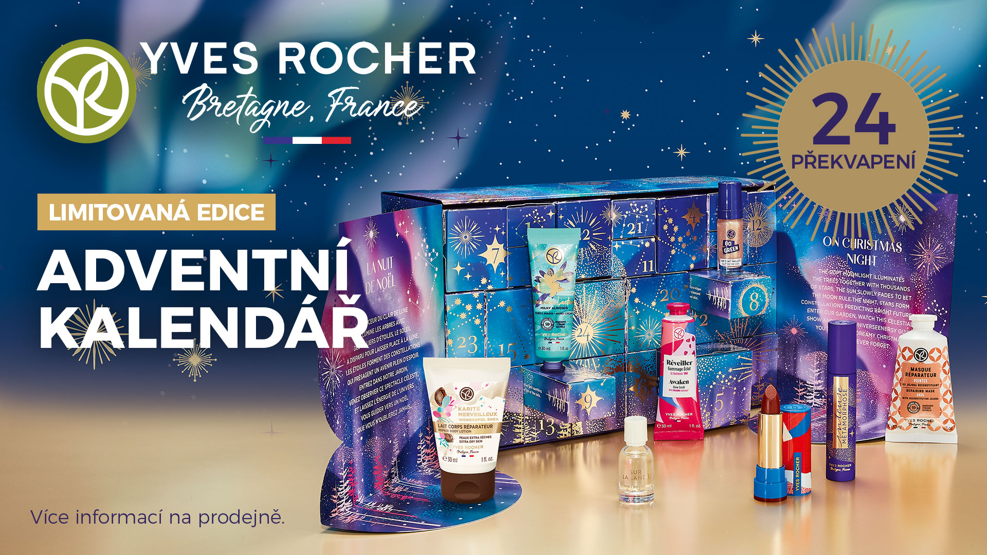 Adventní kalendář od rostlinné kosmetiky Yves Rocher