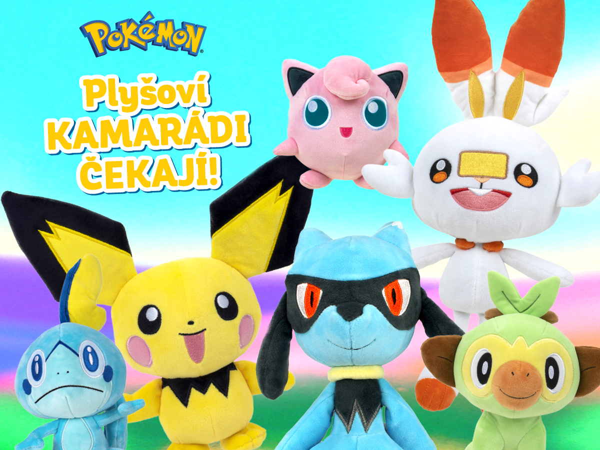 pokémon plyšoví kamarádi čekají!