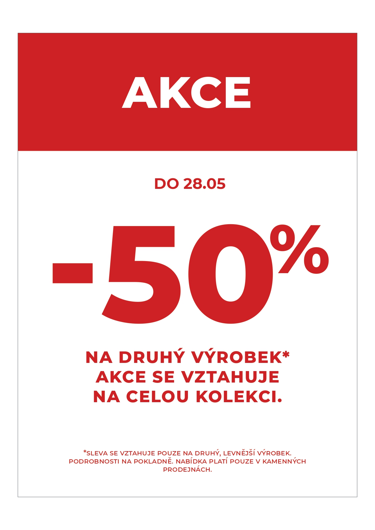 -50 % na druhý výrobek