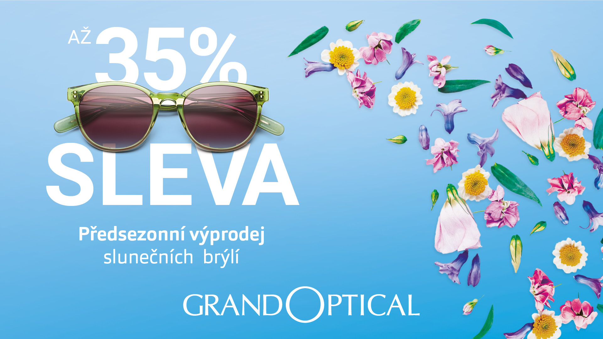 Předsezonní výprodej slunečních brýlí v GrandOptical!