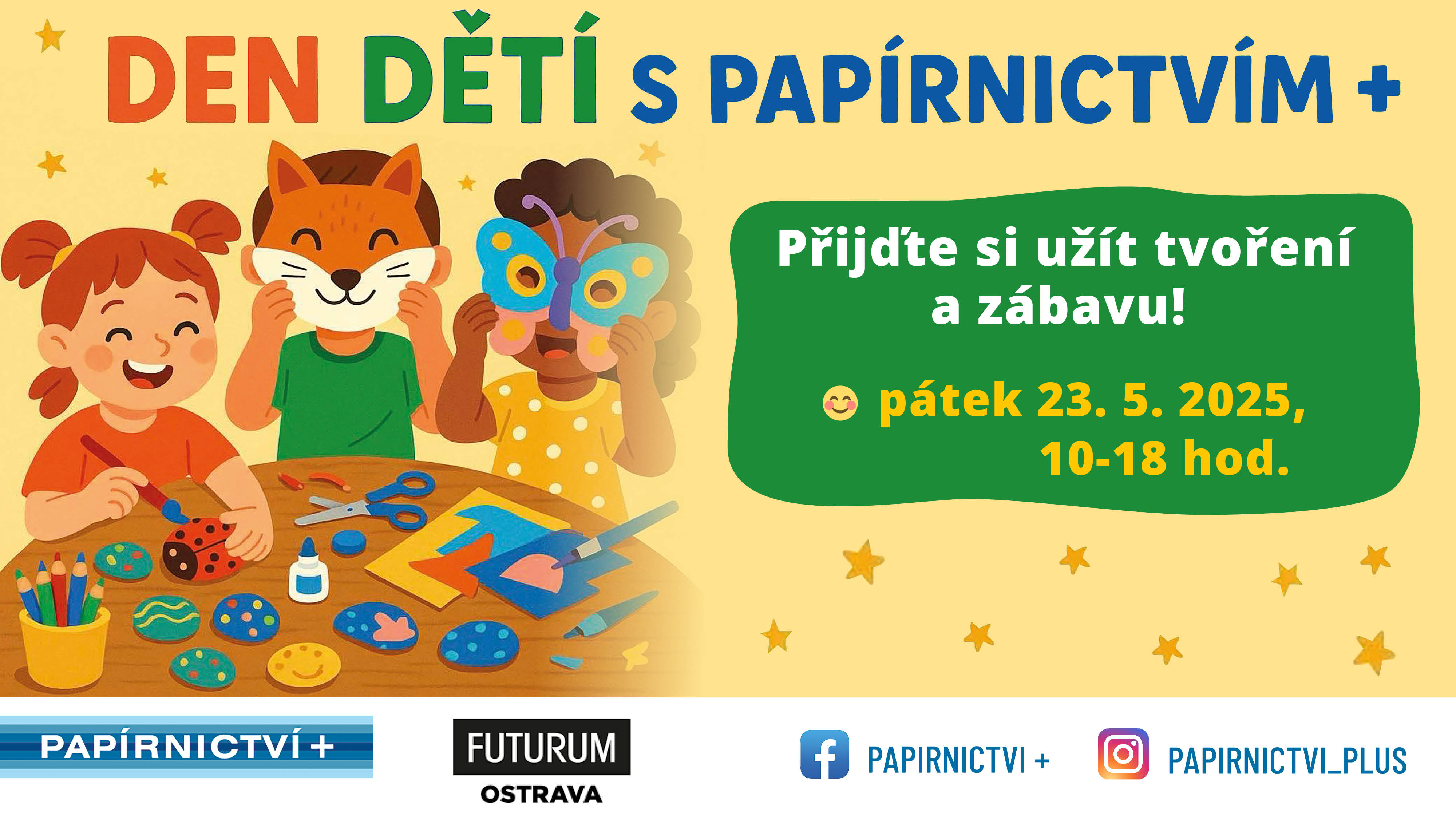 Den dětí s Papírnictví +