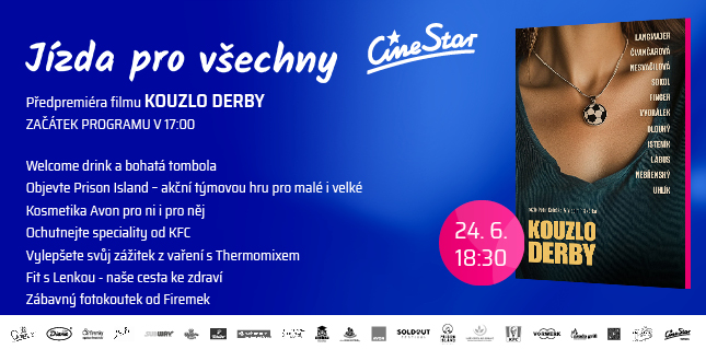 Jízda pro všechny s filmem Kouzlo derby dne 24.6.