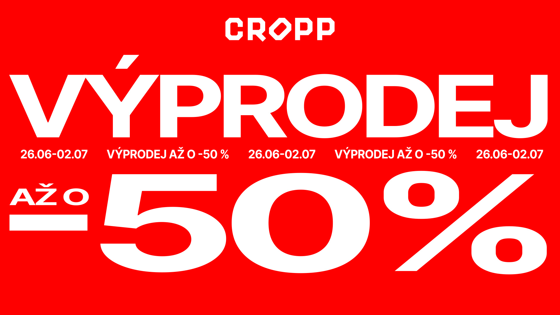 výprodej až -50 %