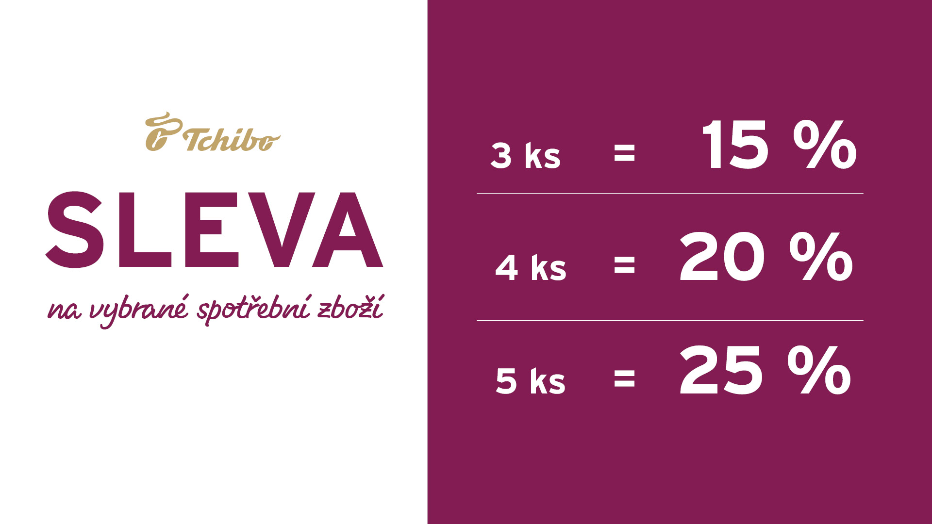 Sleva na vybrané spotřební zboží