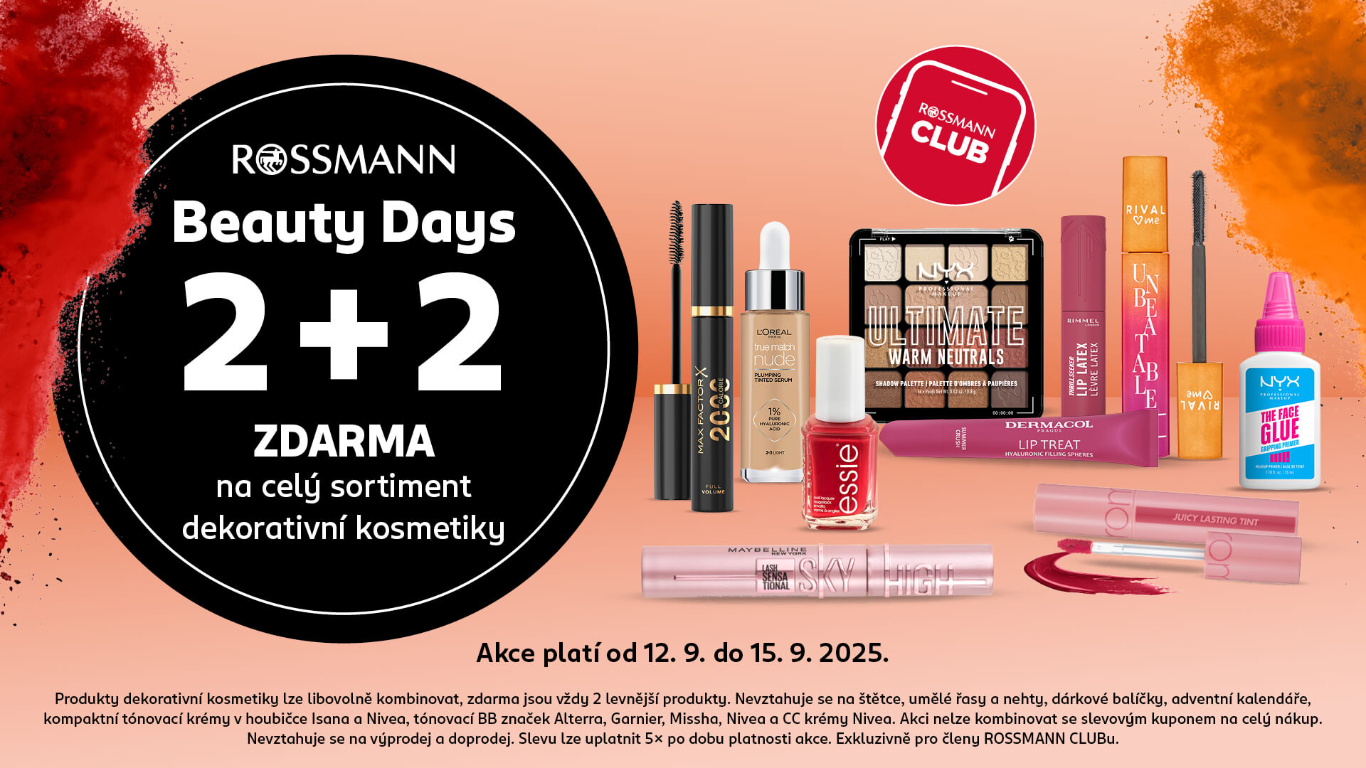 2 + 2 zdarma na dekorativní kosmetiku