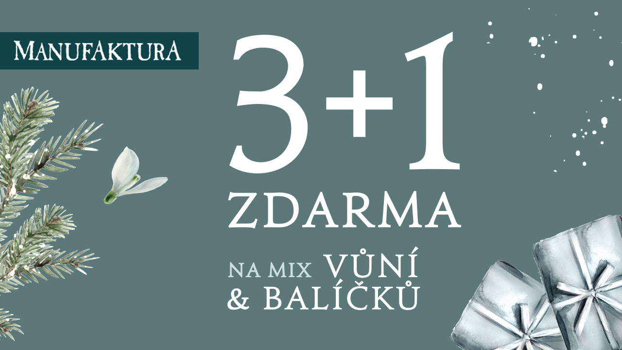 3+1 zdarma na vůně a dárkové balíčky