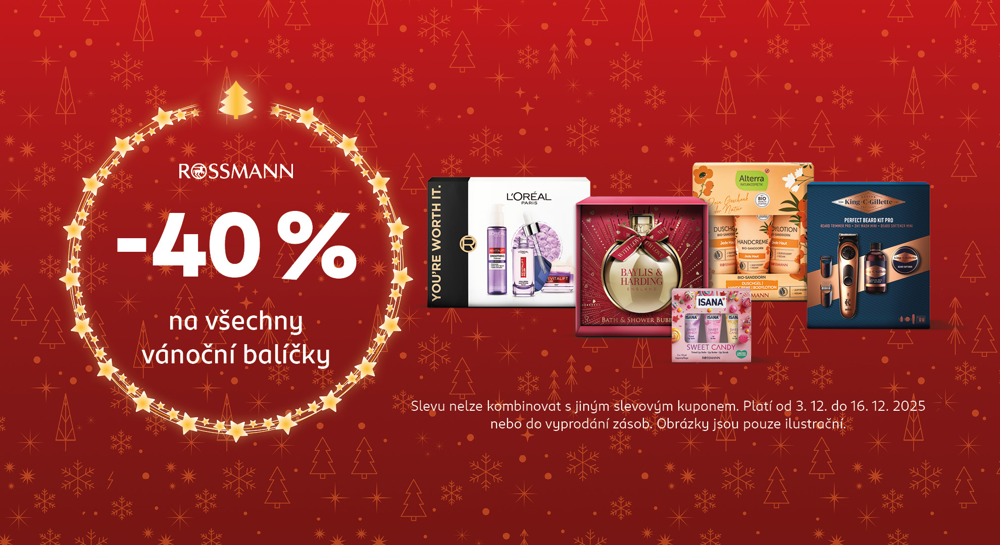 -40 % na všechny vánoční balíčky