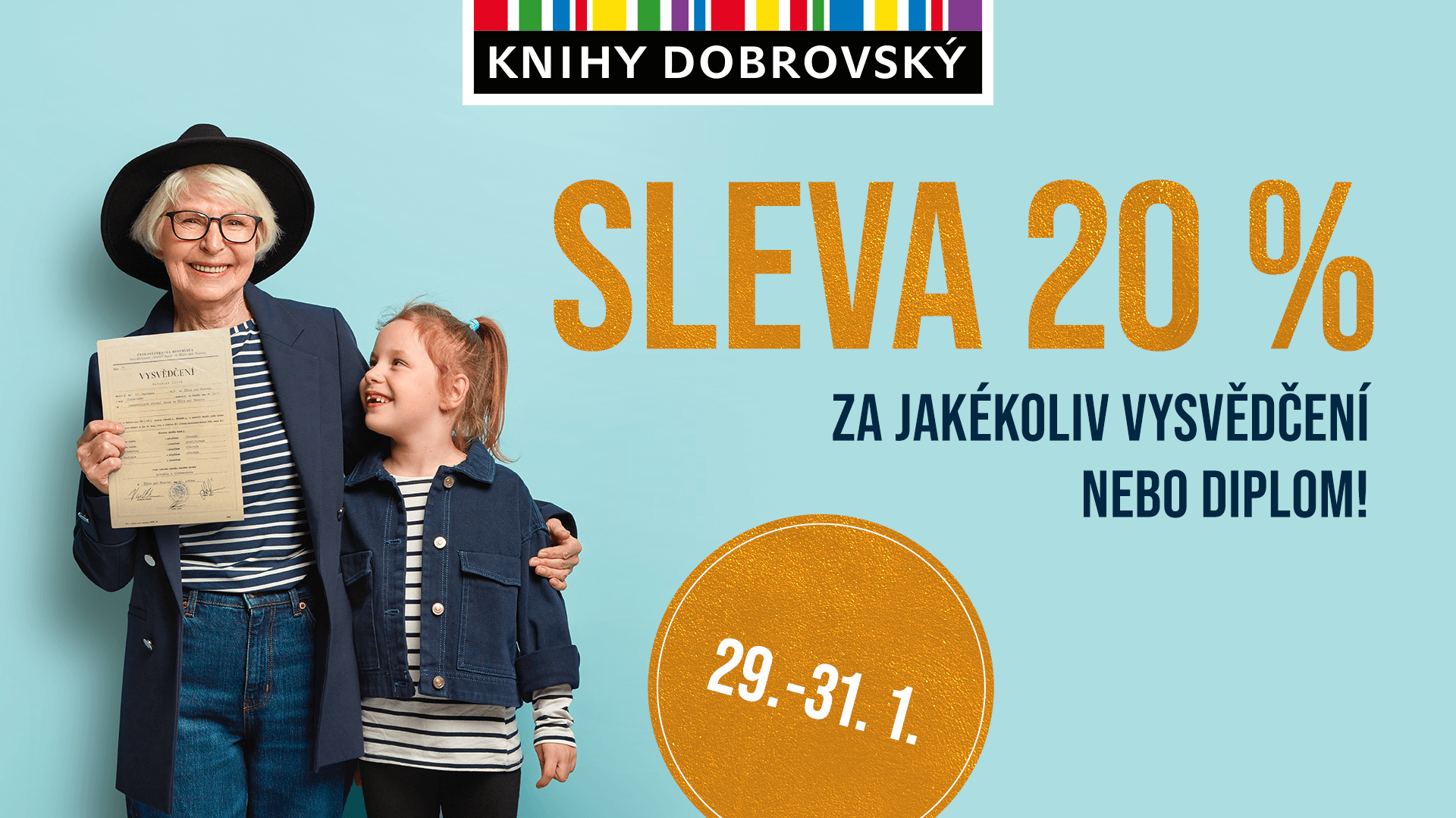 sleva 20 % za jakékoliv vysvědčení