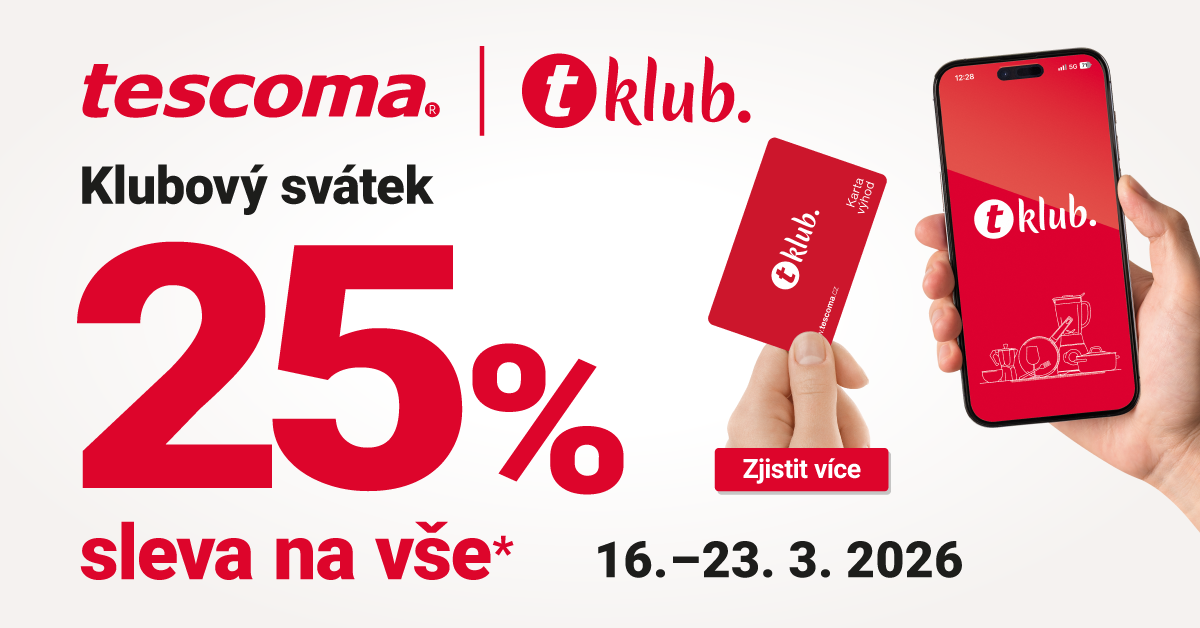 klubový svátek 25 % sleva na vše