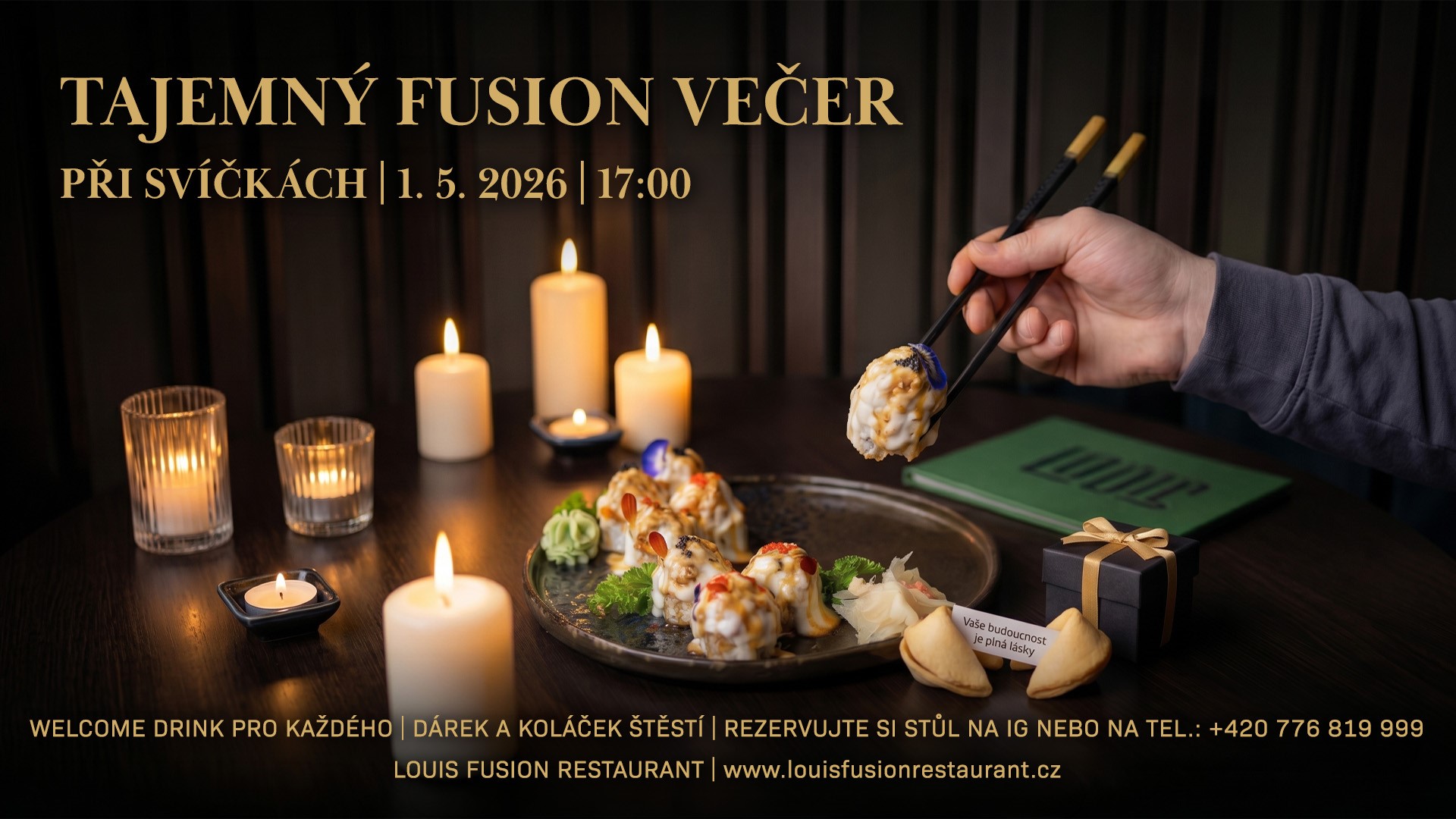 tajemný fusion večer při svíčkách