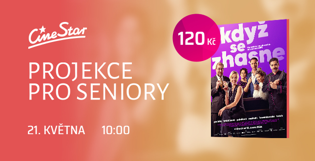 seniorská projekce s filmem když se zhasne