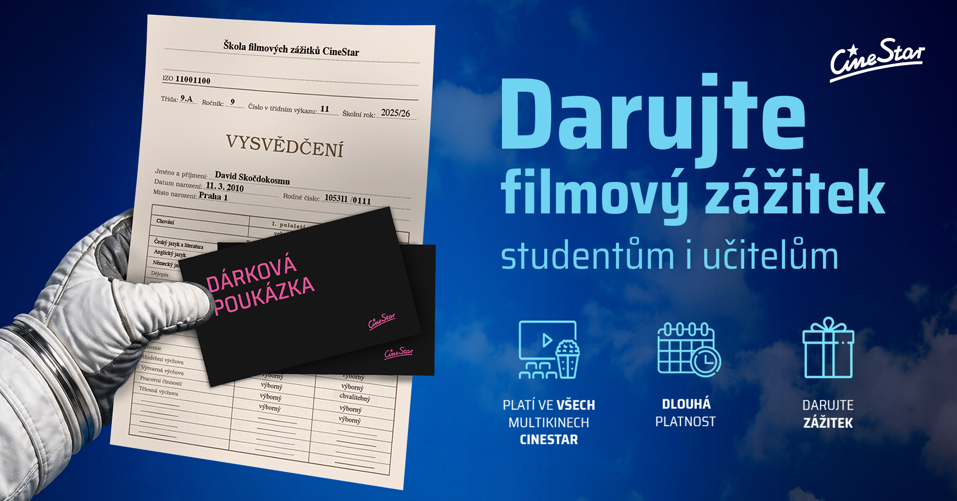 daruj filmový zážitek studentům i učitelům