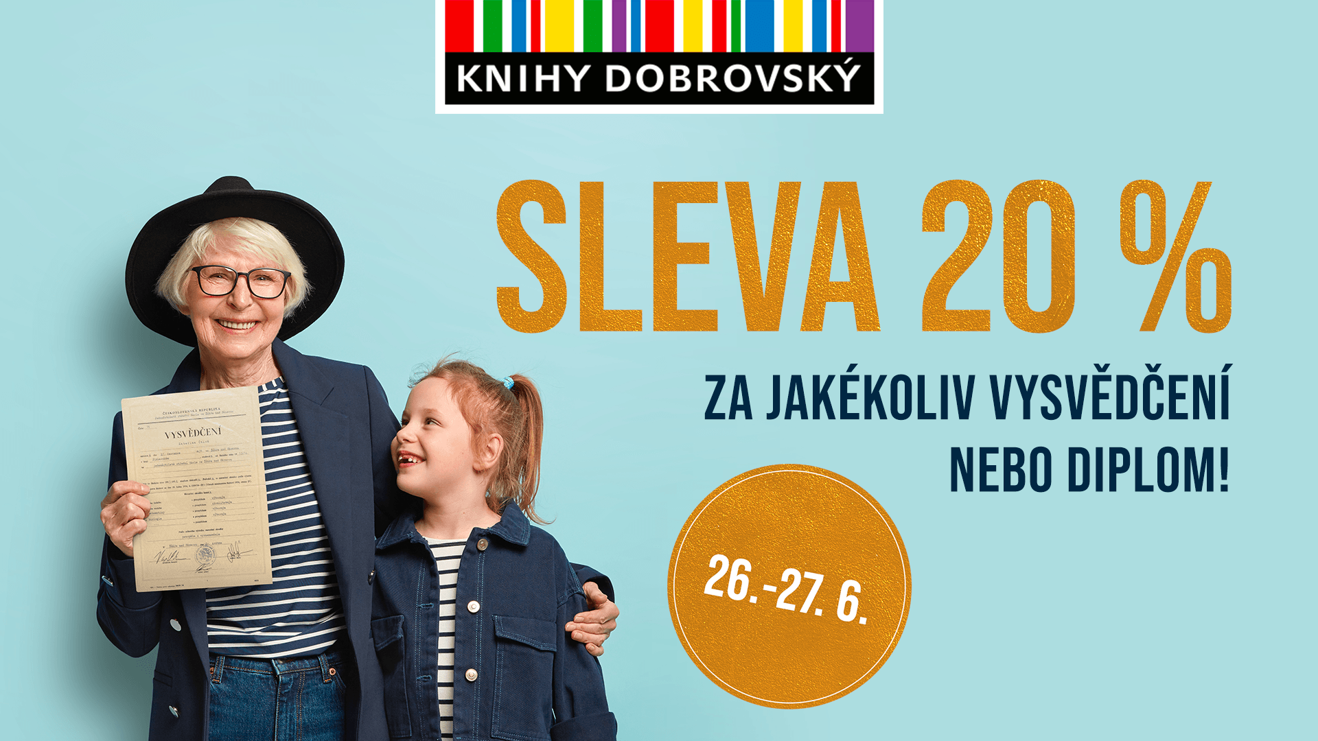 sleva 20 % za jakékoliv vysvědčení