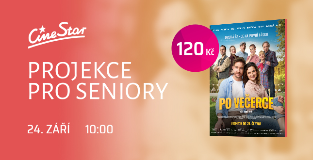 seniorská projekce s filmem po večerce
