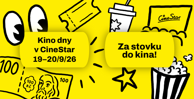 kino dny v cinestar už 19-20/9/2026: vstupenky za 100 kč a speciální program navíc